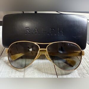 Ralph Lauren Gold Frame Aviator Sunglasses